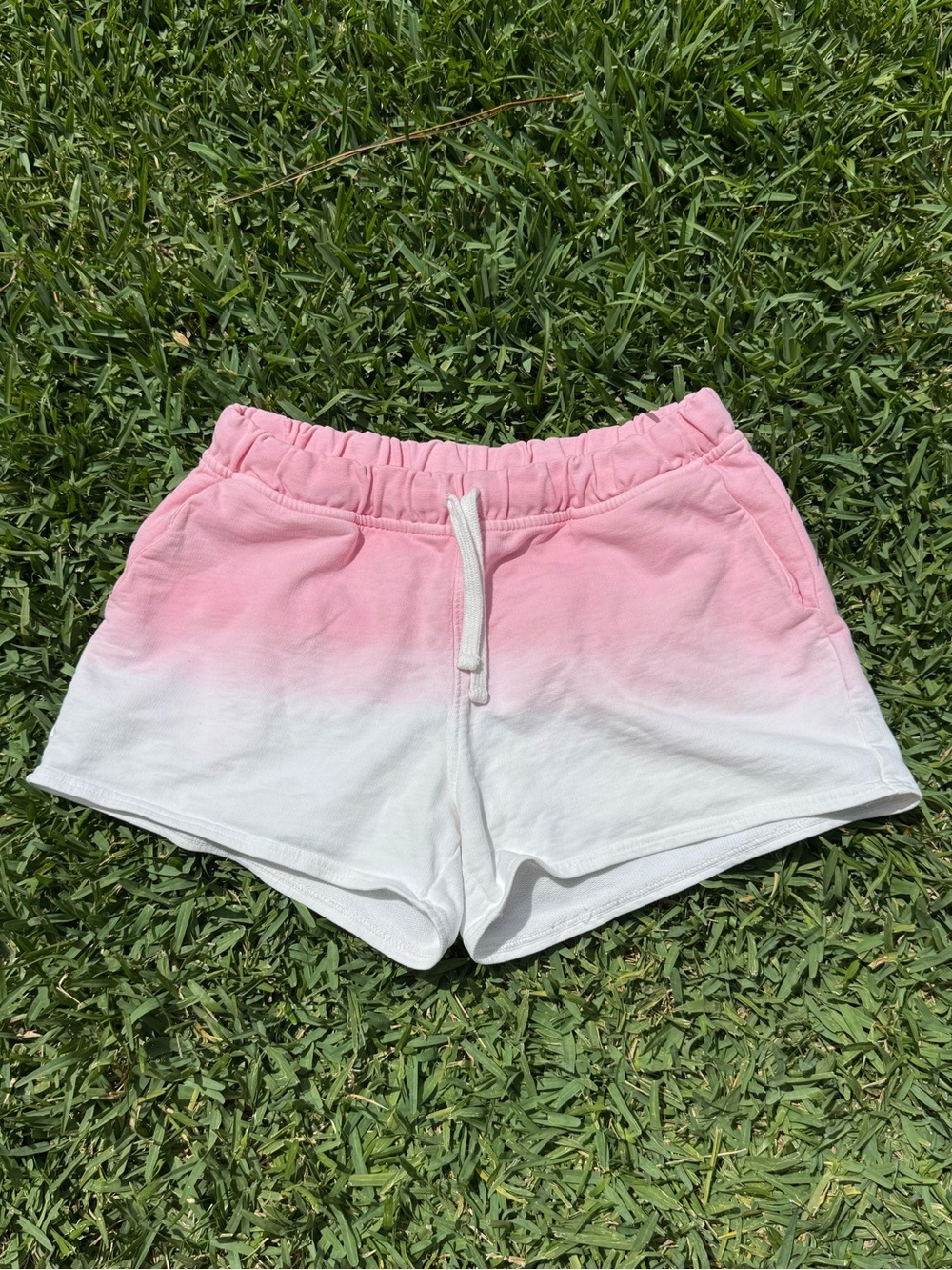 J. Crew Pink-to-White Ombre Athletic Lounge Shorts